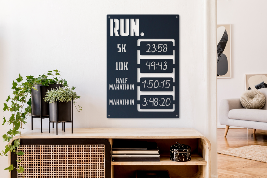 Evolution of Running - Marathon Runner Wall decor - Steel Sign