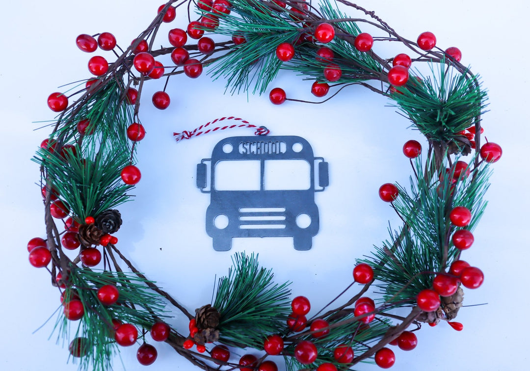 School Bus Christmas Ornament - Holiday Stocking Stuffer Gift