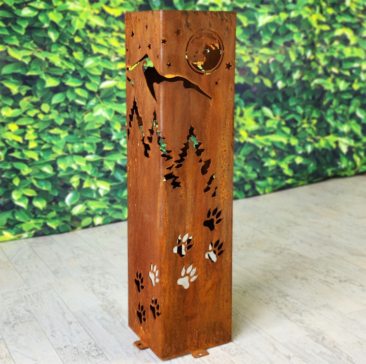 Wolf Mountain Scene Garden Columns