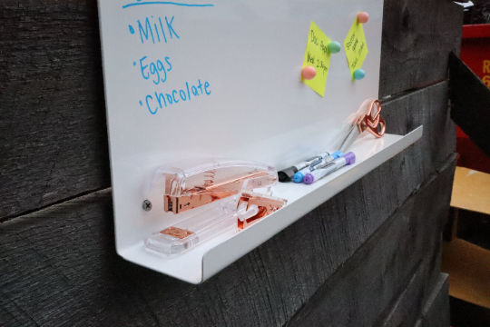 Magnetic Dry Erase Board with Marker Tray - White Board - Motivational/Inspirational Quotes - Work From Home Office Decor - 36" x 24"